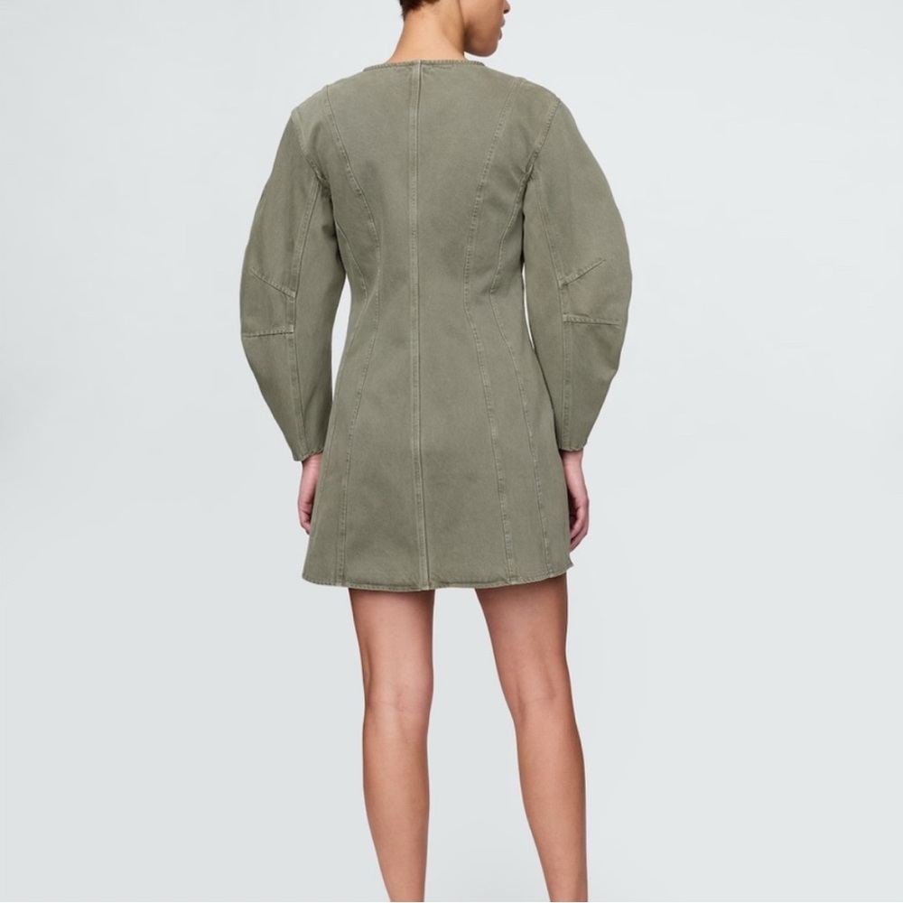 Green barrel mini dress - Picture 2 of 9